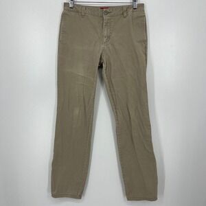 Dickies Khaki Chino Pants Tan Straight Leg HH874ST Womens Juniors Size 7/28